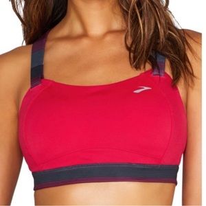 Brooks Hot Pink & Gray Sports Bra 38C